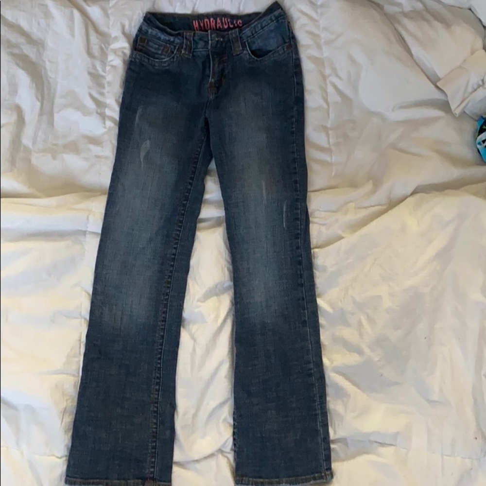 Hydraulic jeans slightly distressed. Never worn.